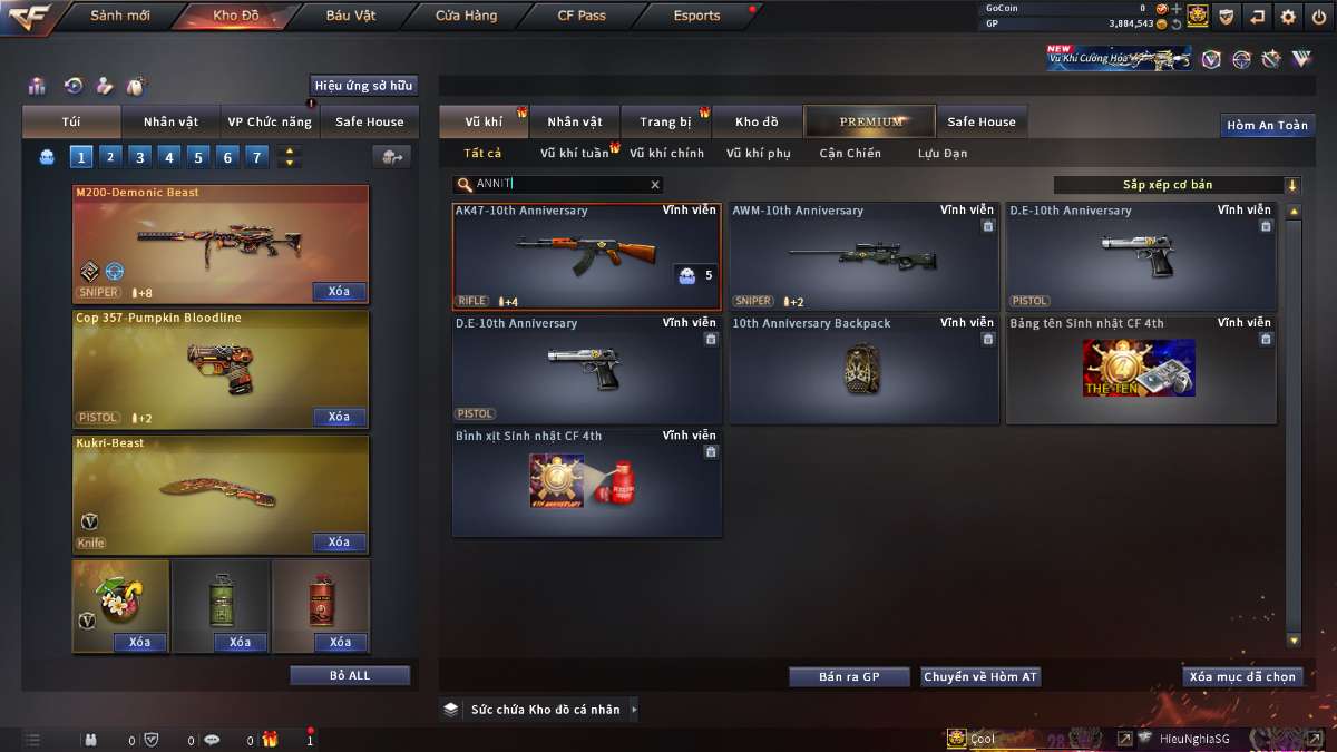 shop acc cf uy tin gia re